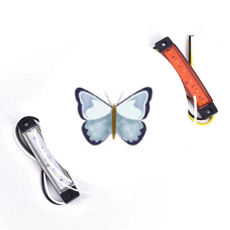 

1PC 12V 6LEDS Lorry Side Marker Indicator Low Led Trailer Light Rear Side Lamp