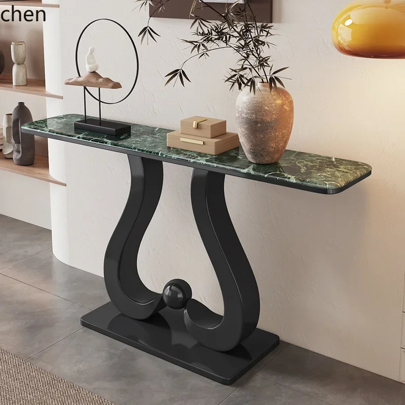 W5.19 stainless steel entrance table Modern Chinese-style entrance hall entrance cabinet against the wall Minimalist view table