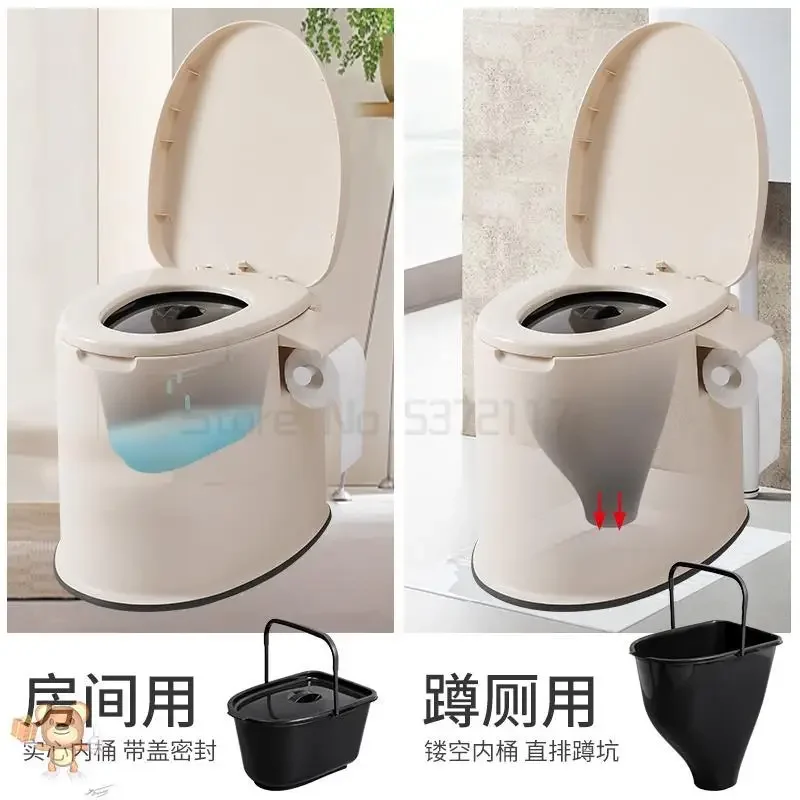 Yonntech Travel Toilet Portable Lavatory for Elderly Camping and Hiking Aid Compact Design Outdoor Necessity Easy to Use