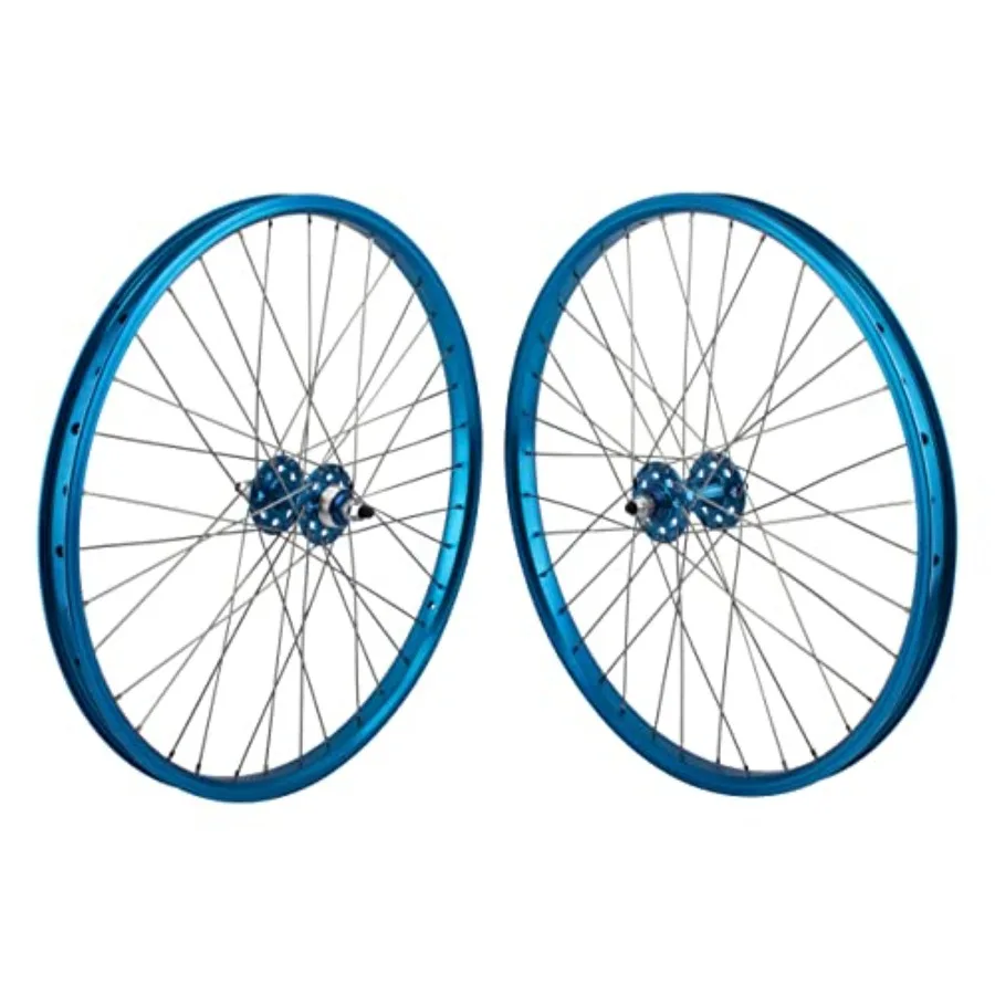 

24 BMX Wheelset in Blue for Urban Riding and Trick Performance Lightweight Aluminum Rim with Durable Hub and HighPerformance Be