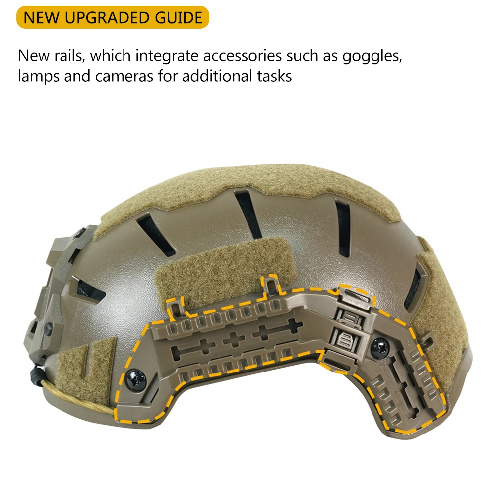 BOOIU Tactical Helmet ABS Child Helmet for Head Circumference 50-55cm Outdoor Sport CS Riding Airsoft Helmets Protect Equipment
