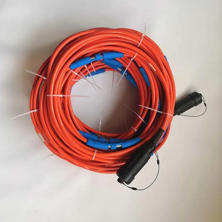 24 Channels seismic refraction cable with 24 Mueller Clip Take-out seismic cable