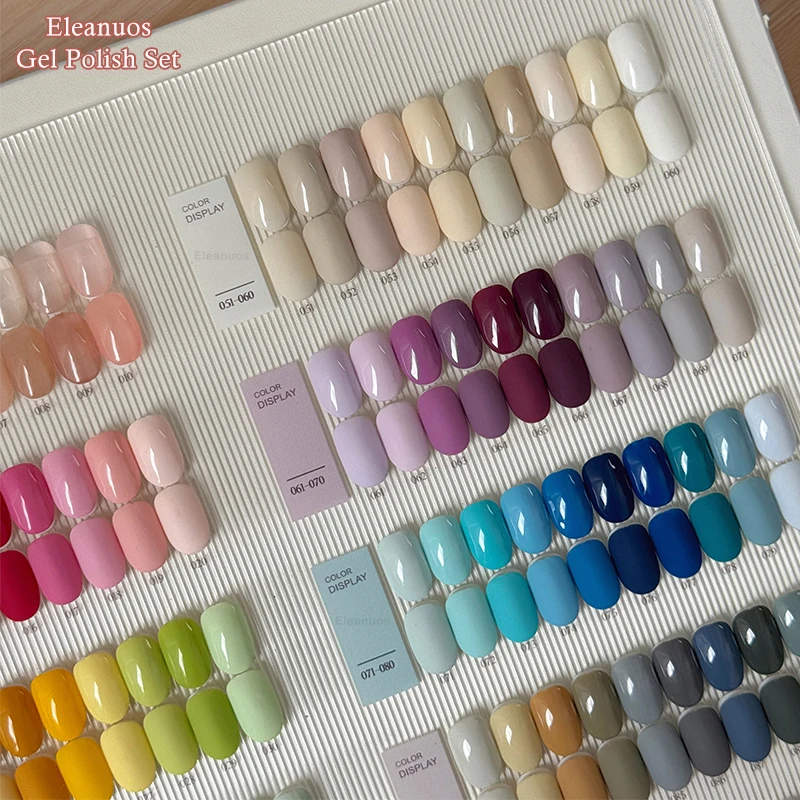 Eleanuos New Rainbow Gel Polishing 100PCS Shiny Clearcoat UV LED Durable Soak Primer Finish Mixed Nail Salon Hochwertiges Kit