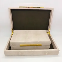 Caja de joyería de terciopelo, bandeja, collar, pendientes, anillo, cajas de joyería, organizador, pulsera, exhibición, almacenamiento de accesorios portátiles para mujer