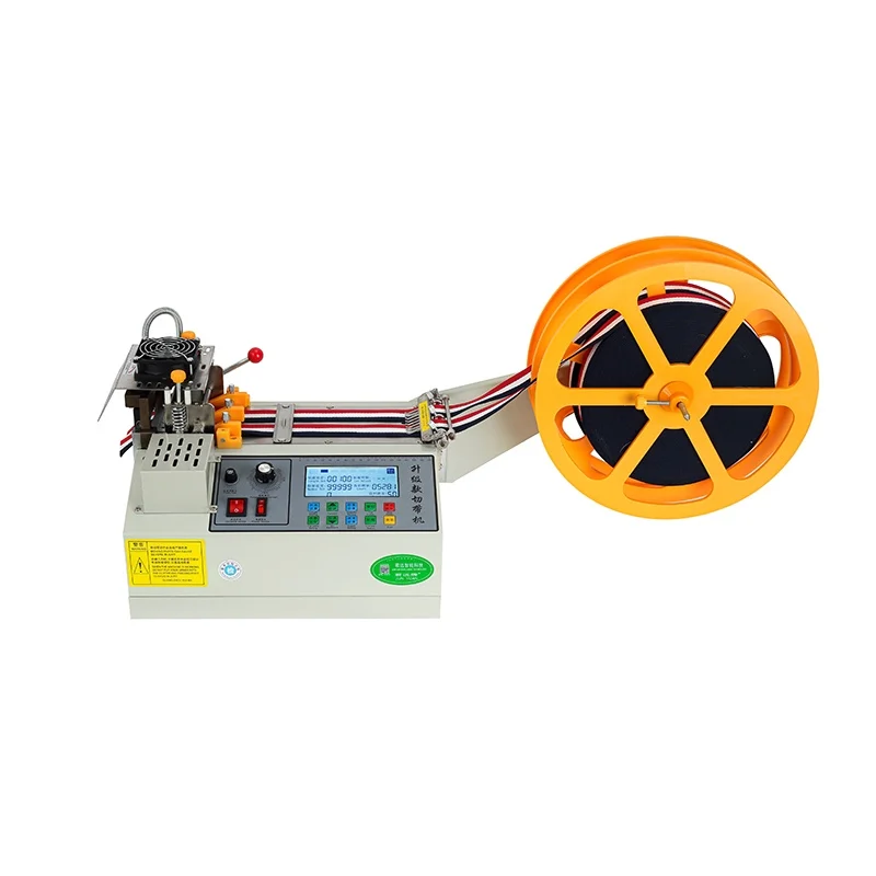 Direct drive tape cutting machine Automatic computer hot and cold tape cutting machine Ribbon zipper Velcro elastic band hot cut