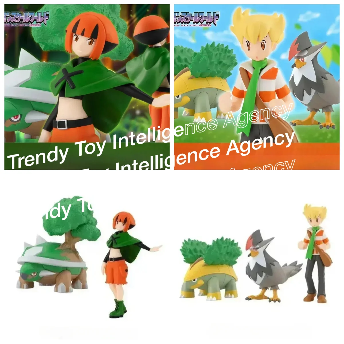 bandai-instock-original-scale-world-pokemon-sinnoh-gardenia-torterra-barry-grotle-staraptor-figurines-d'anime-pour-enfants-jouets-cadeaux