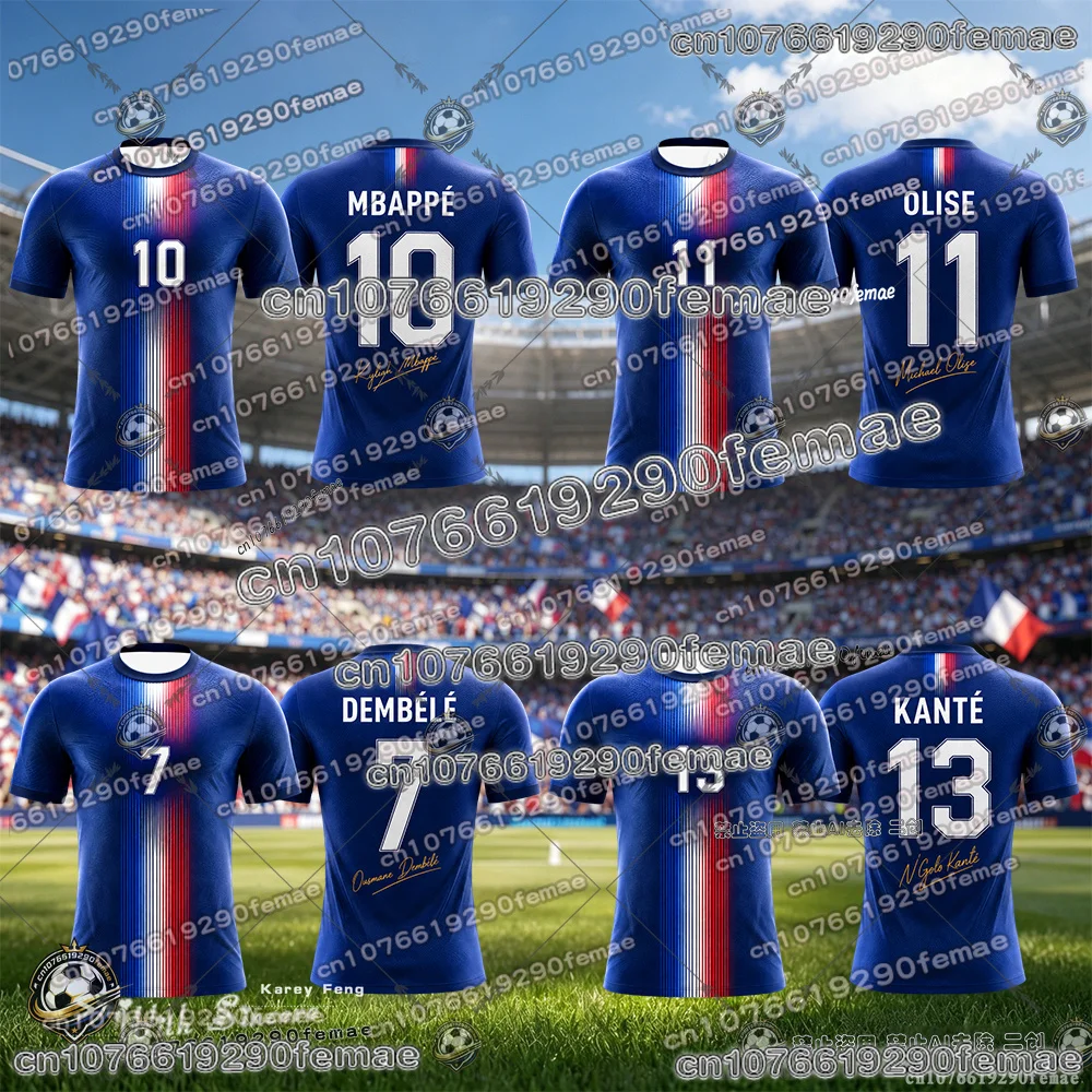 New France Football Jersey Special Commemorative Edition Premium Breathable Quick Dry Sportswear Outdoor Match Training Shirt
