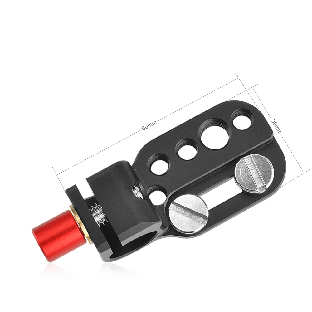 Minifocus 15mm Single Rod Clamp with 1/4 Thread Screw Hole for Camera Monitor DSLR Cage Plate Handle Grip Rail System Extension