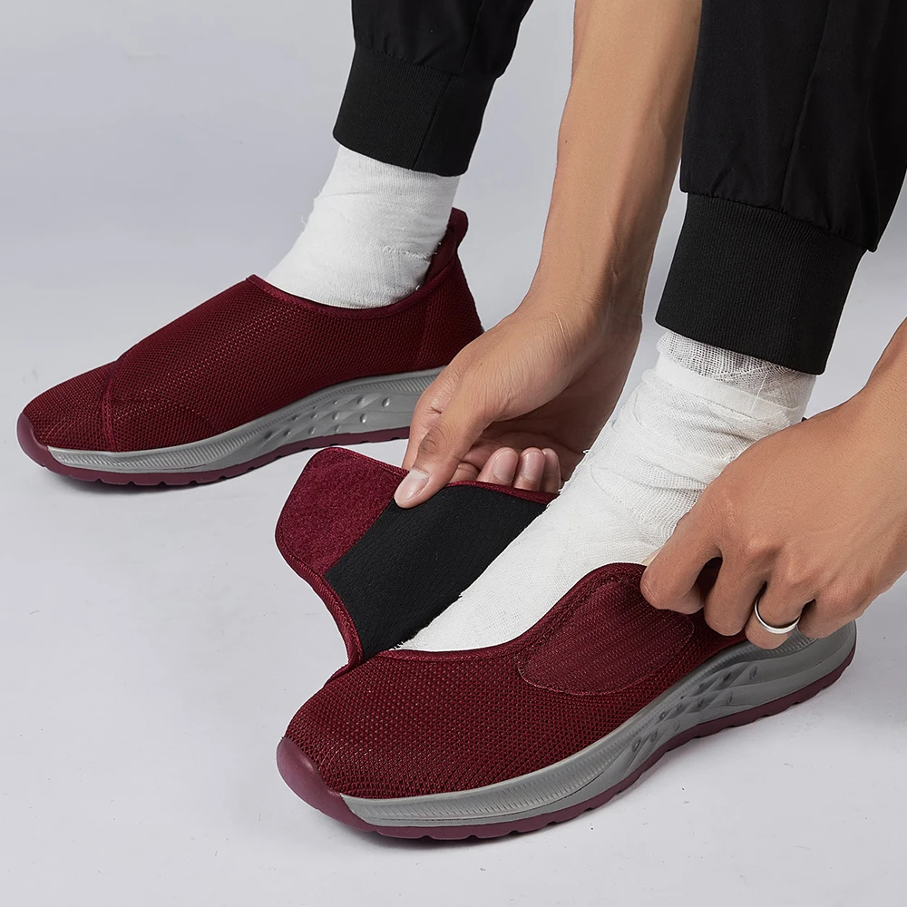 รองเท้าผ้าใบนิ้วเท้ากว้างสําหร - Men'S Shoes Diabetic บทวิจารณ์และราคา