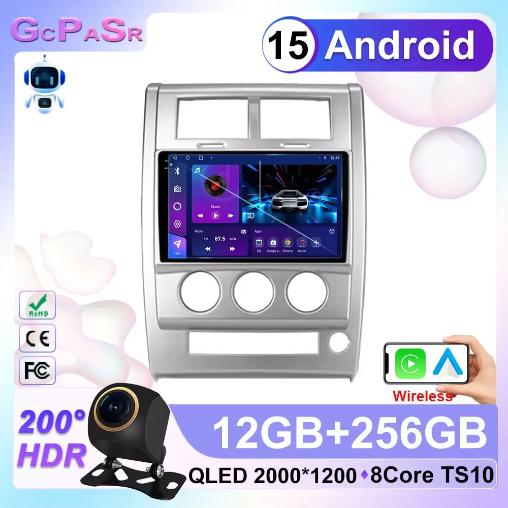 

Android 15 Car Radio For Jeep Cherokee Liberty KK 2007 - 2012 Carplay Stereo Multimedia Player Wifi Autoradio Video No 2din GPS