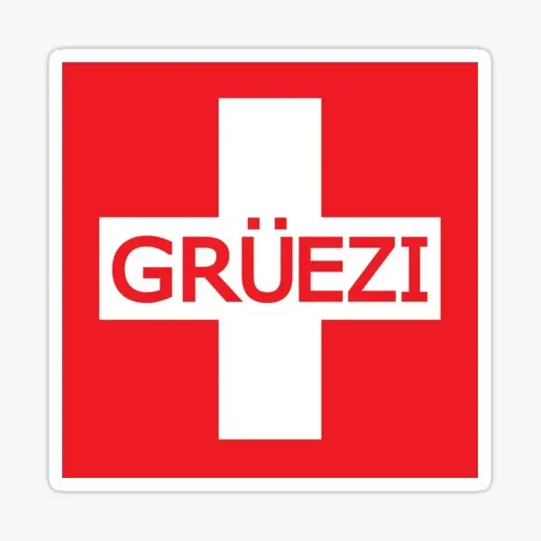 Switzerland Flag Map Landscape Creative Badge Sticker for Decorate Wall Room Van Table Car Window Bumper Truck Covered Scratch