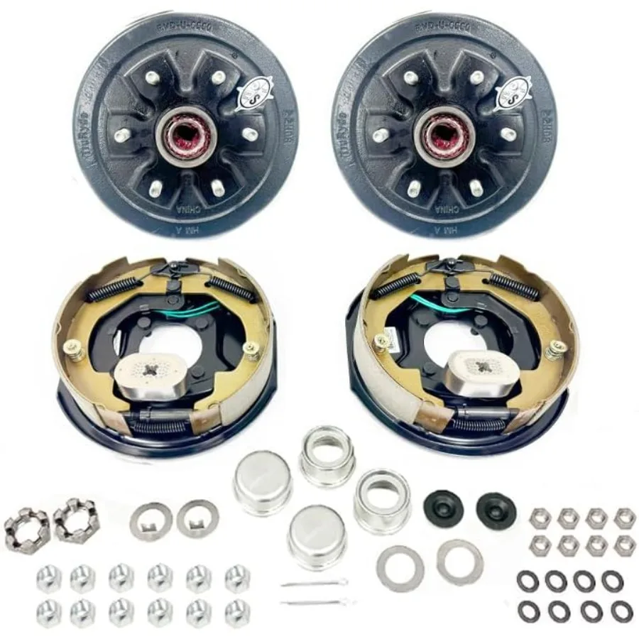 

Предварительно увеличенный электрический тормоз 65,5, комплект тормозов оси прицепа для осей прицепа 3500 фунтов, идеально подходит для тяжелых грузовых транспортных средств на колесах