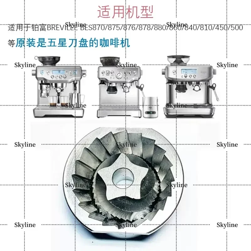 Stainless Steel Grinding Bean Cutter Plate for Breville Coffee Machine 875 870 876 Light Roasted Bean Accessories