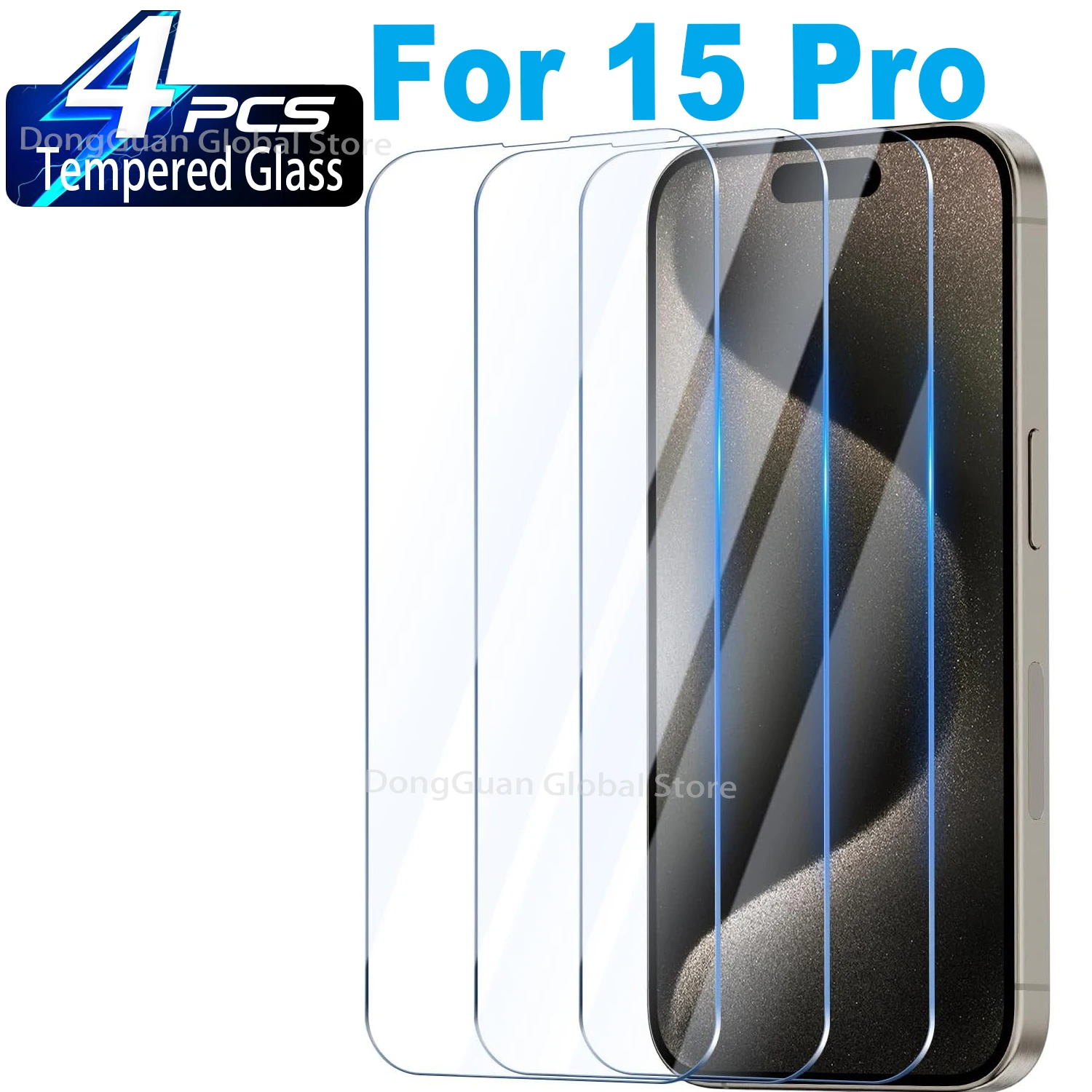 

9H Tempered Glass For iPhone 15 Pro Screen Protector Glass Film