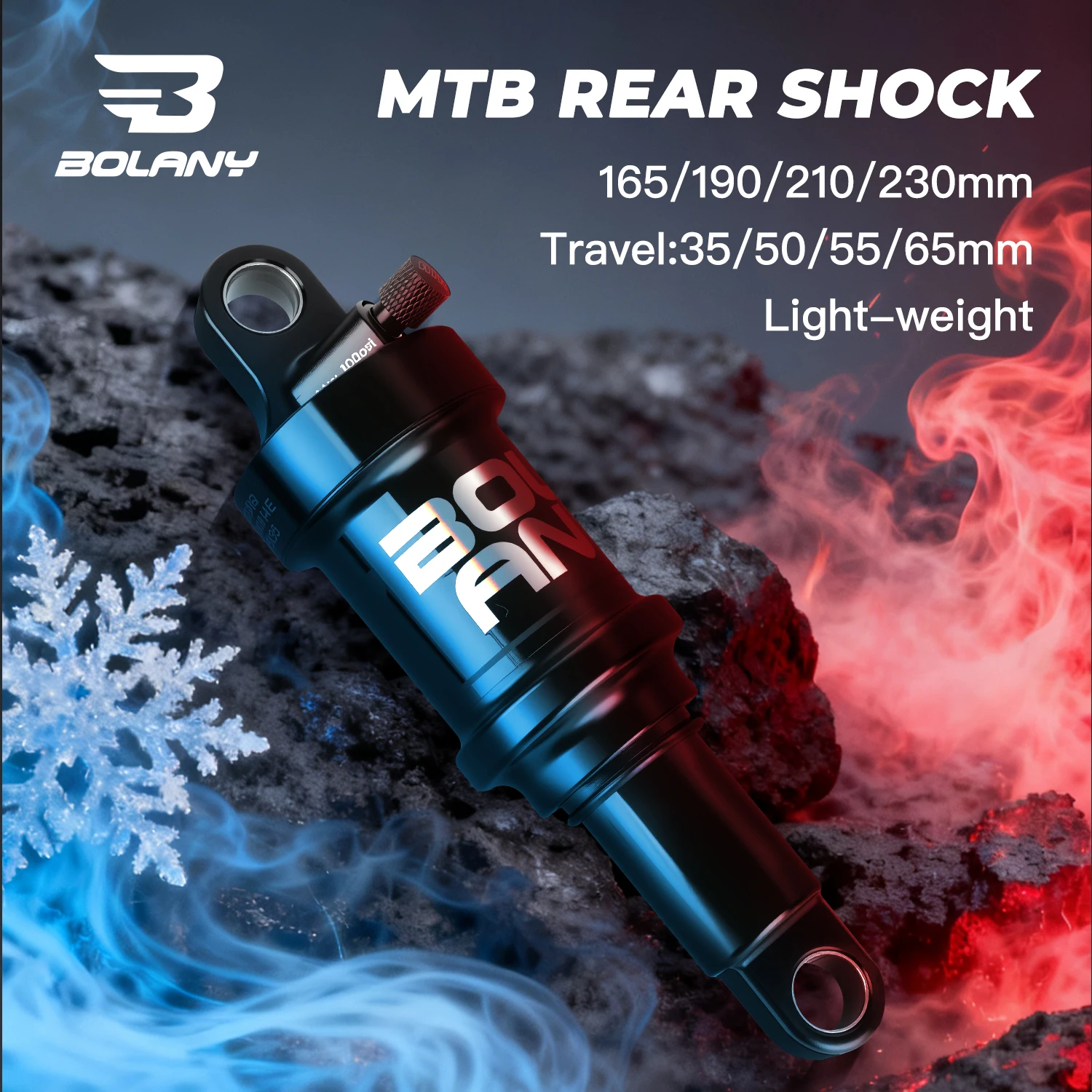 

BOLANY Soft Tail Bike Air Rear Absorber Mountain Bike Rear Shock Suspension XC DH Shock MTB 165/190/210/230mm Bike Parts