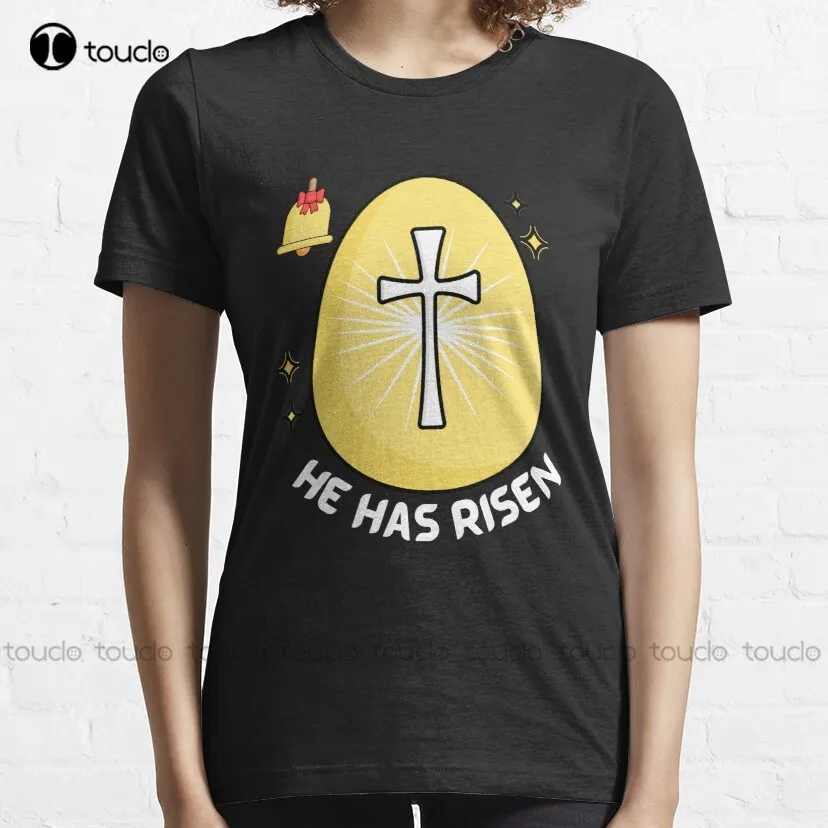 Gift Easter Is About Jesus He Has Risen Classic T-Shirt Short Sleeve Shirts For Women Creative Funny Shirt Breathable Cotton New