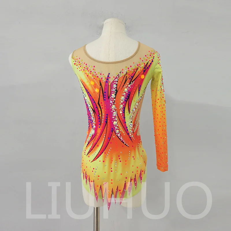 LIUHUO Rhythmic Gymnastics Leotard Competitive Cheerleading Performance For Children