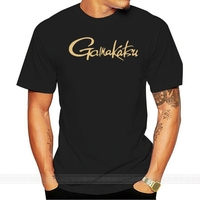 Gamakatsu Fishing Hooks Logo Mens Black T-Shirt Size S M L XL 2XL 3XL fashion t-shirt men cotton brand teeshirt