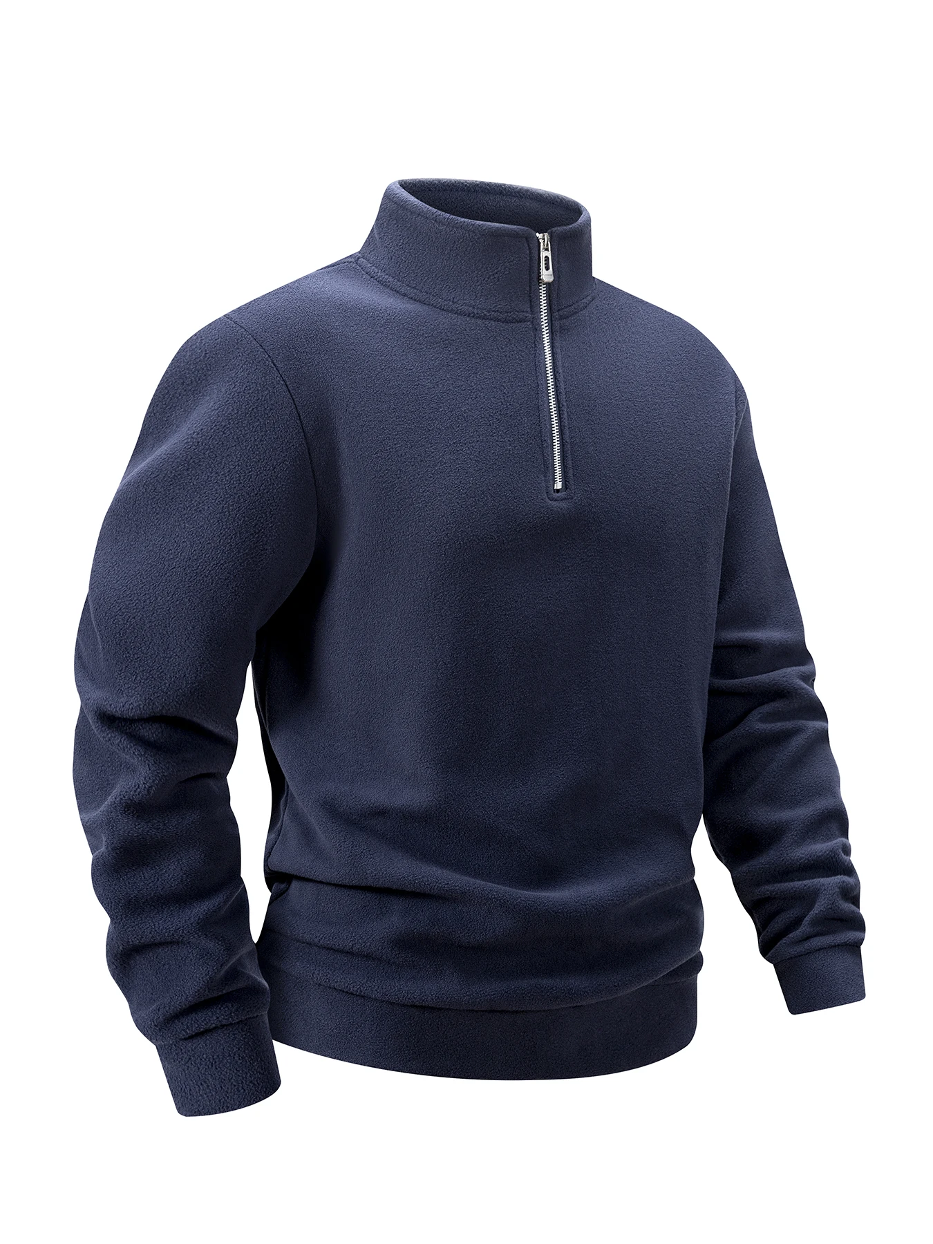 2023 Herren Casual Fleece Sweatshirts Tops Herren Sport Classic Stehkragen Sweatshirts Herren Kapuzenpullover mit Viertelreißverschluss Basic Pullover 3XL