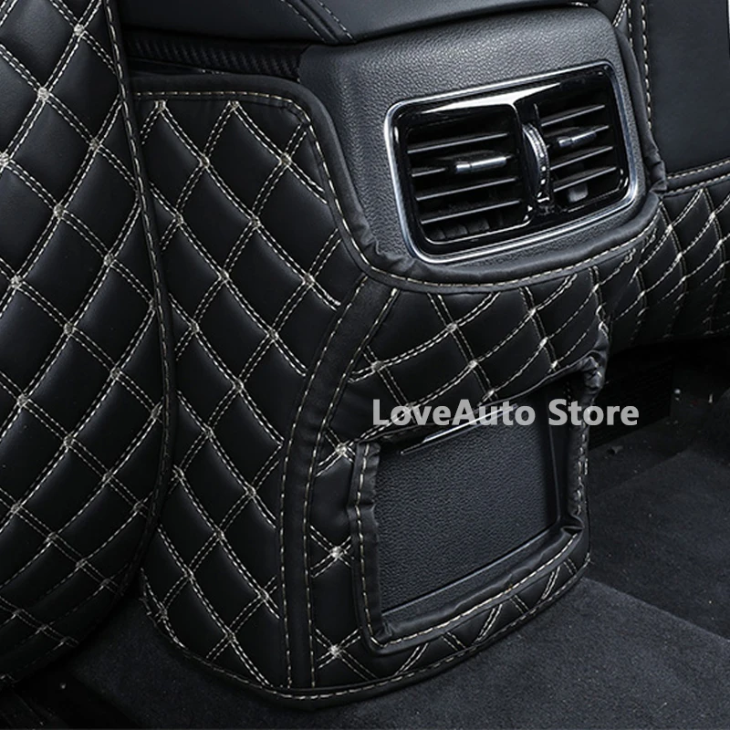 For Hongqi HS5 2019 2020 2021 2022 Car Rear Seat Anti-Kick Pad Rear Seats Cover Back Armrest Protection Mat Accessories