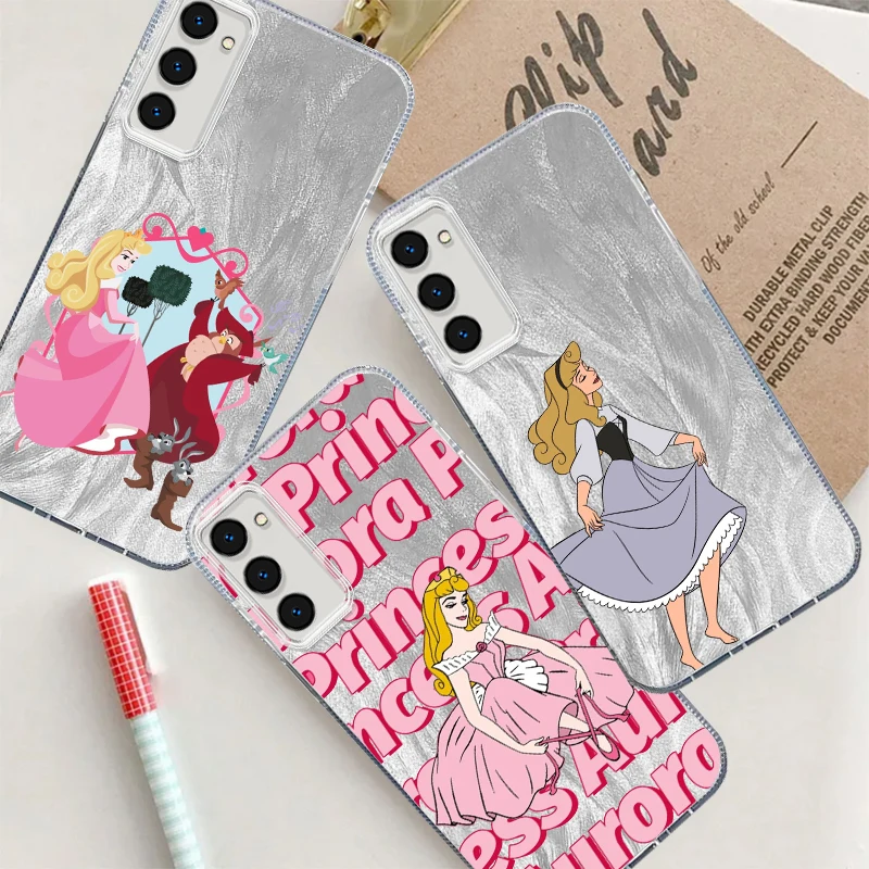 

Sleeping Beauty Disney Fashion For Samsung S24 S23 S21 FE Plus Ultra A03 A25 A23 A22 A21S A15 A14 A12 5G Feather Yarn Soft