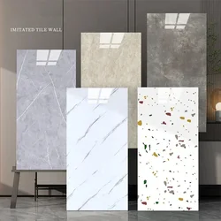 Marble Imitation Ceramic Tile Wall Sticker PVC Waterproof Oil-proof Moisture-proof Wallpaper Decoration Bathroom Kitchen Sticker