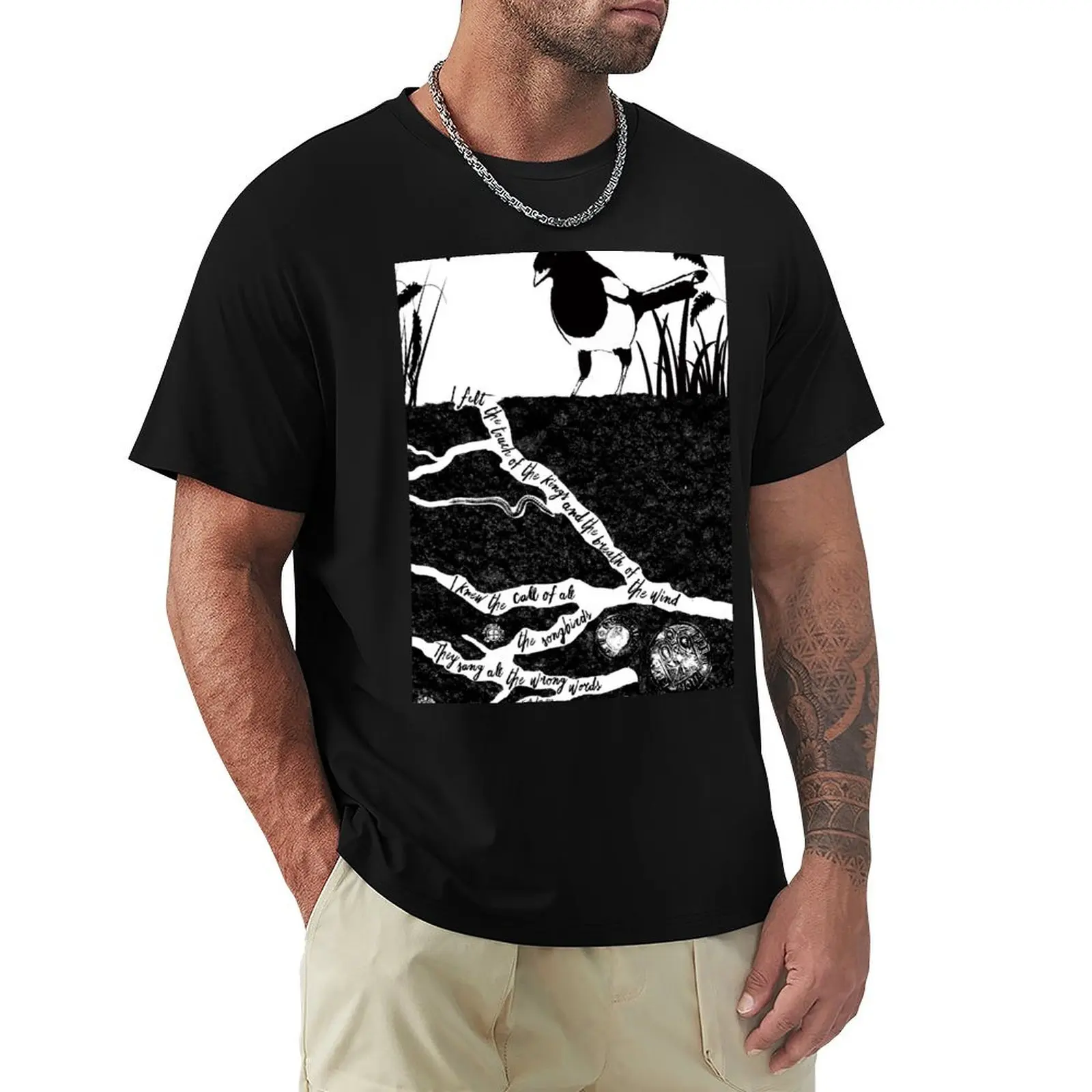 Detectorists Johnny Flynn Lyrics Print T-Shirt Breathable Workout Short Sleeve Top