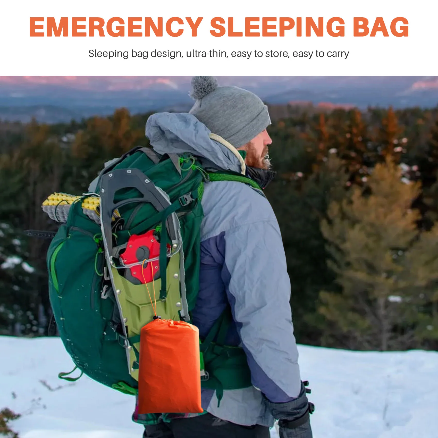 【STOCK】2 Person Survival Emergency Tent with Emergency Sleeping Bag- Waterproof Rescue Survival Tent ,Emergency Shelter