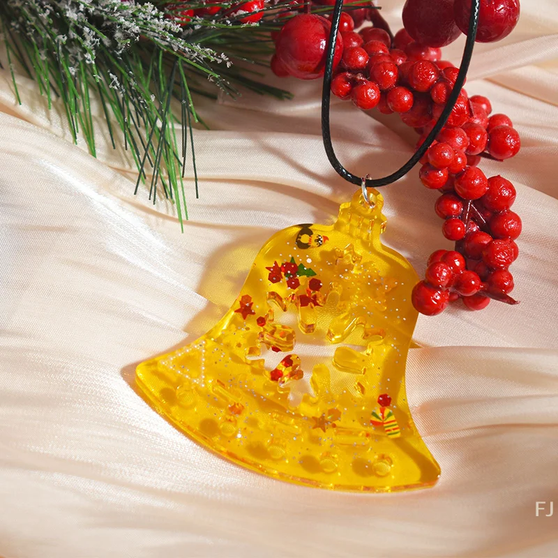 [YU]Christmas Series Pendant Ornament Epoxy Resin Silicone Mold DIY Jewelry Keychain Decoration Supplies