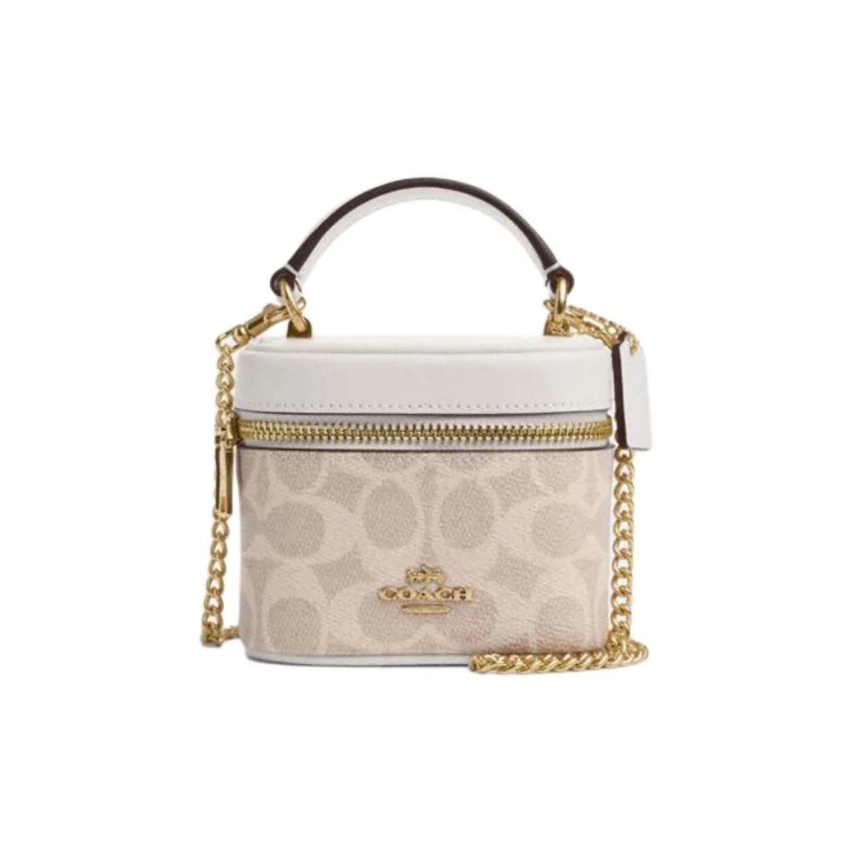 COACH Ava Coated Canvas Crossbody Handbag Mini Women's Sand & Chalk CY732-IMXDM