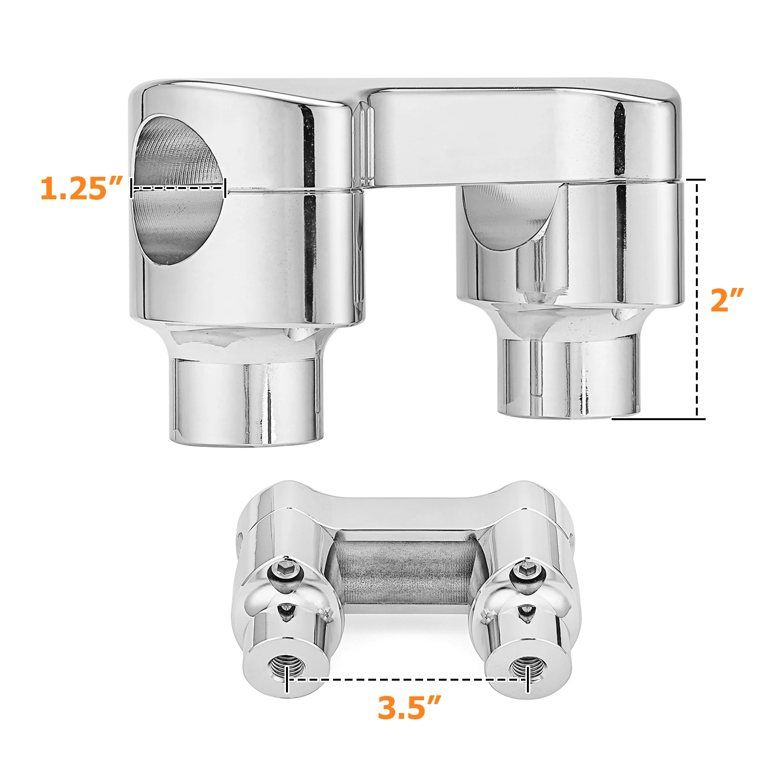 Kit riser universale da 2 pollici Morsetto manubrio da 1,25 \