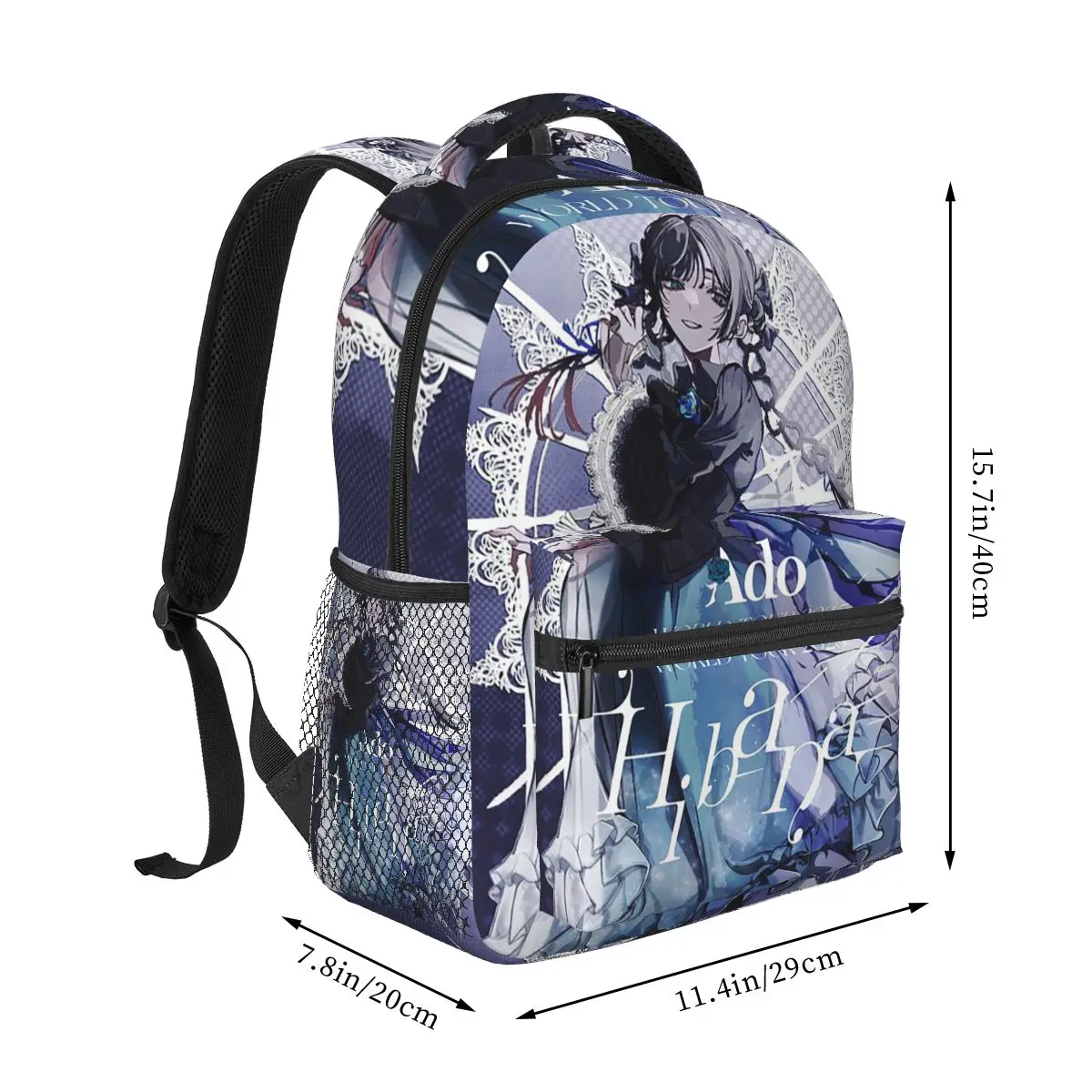 Ado World Tour Hibana Student Backpack School Bag Hiking Travel Daypack for Boys Girls Fashion Bookbag Shoulder Bags