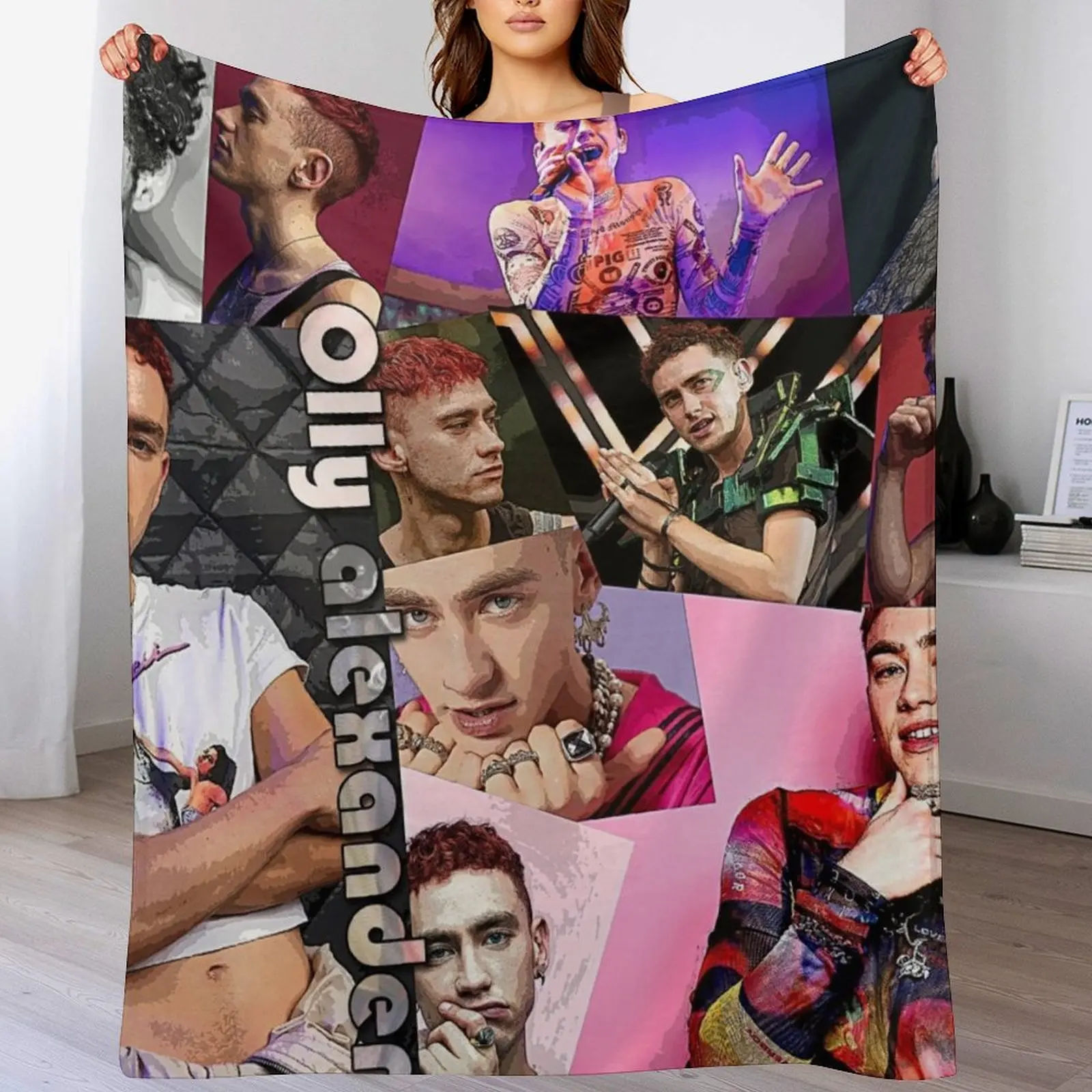 

olly alexander Throw Blanket Multi-Purpose Luxury St Thin Retros Blankets