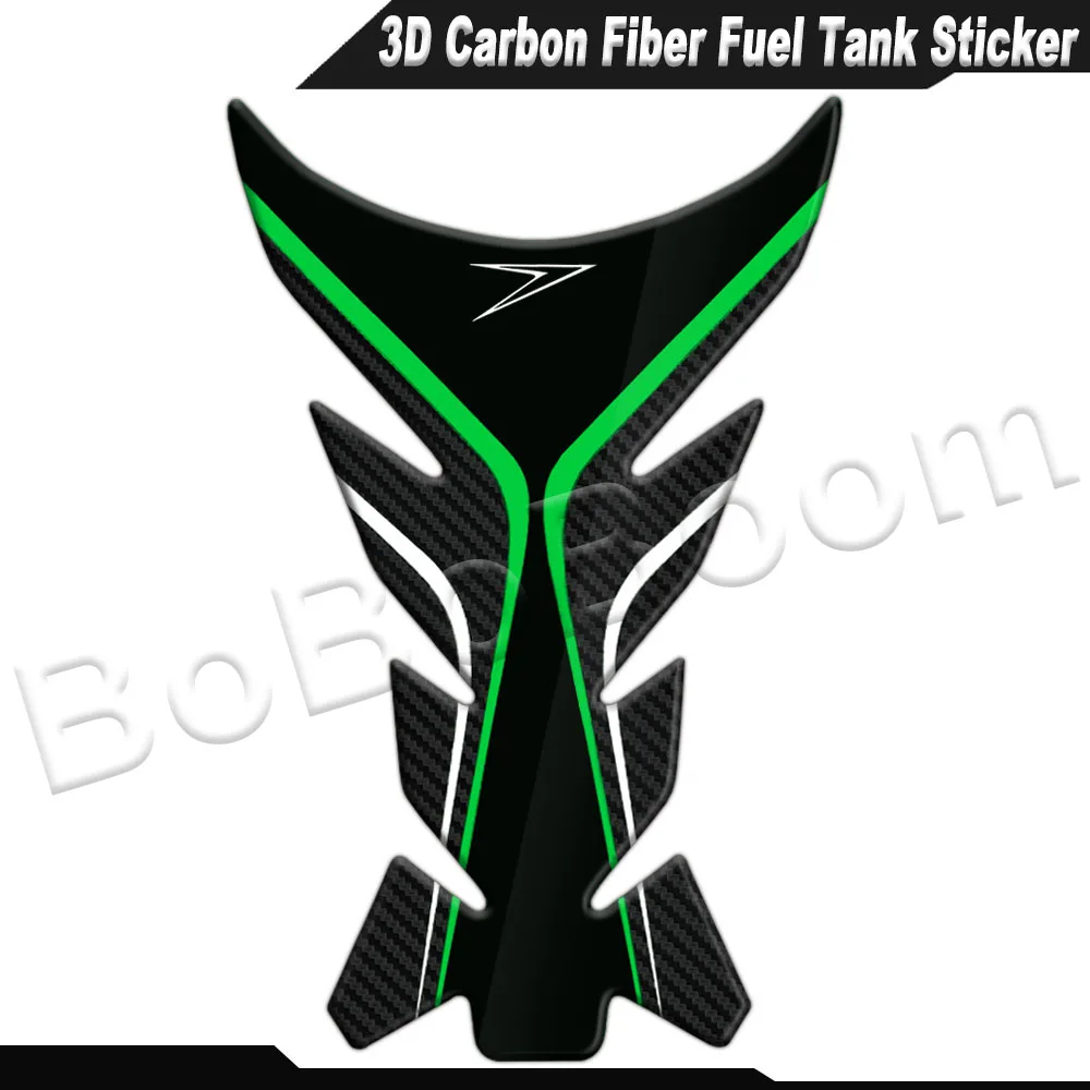 For Z300 Z650 Z750 Z800 Z900 Z1000 Z900RS 3D Carbon Fiber Motorcycle Fuel Tank Sticker Gas Cap Protect Decal Accessori