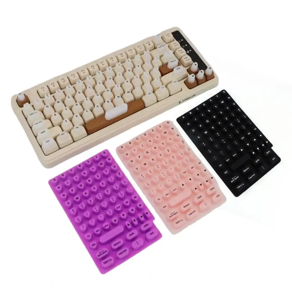 Keycap Sticker for Manicure Nail Care Keyboard Accessory Silicone Keyboard Sticker Set for Long Nails Gaming 70 Pcs for Office