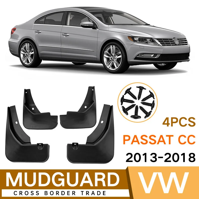 For 2013-2018 VW Passat CC Soft Front & Rear Mud Flaps Mudguards Splash Guards Auto Accessories