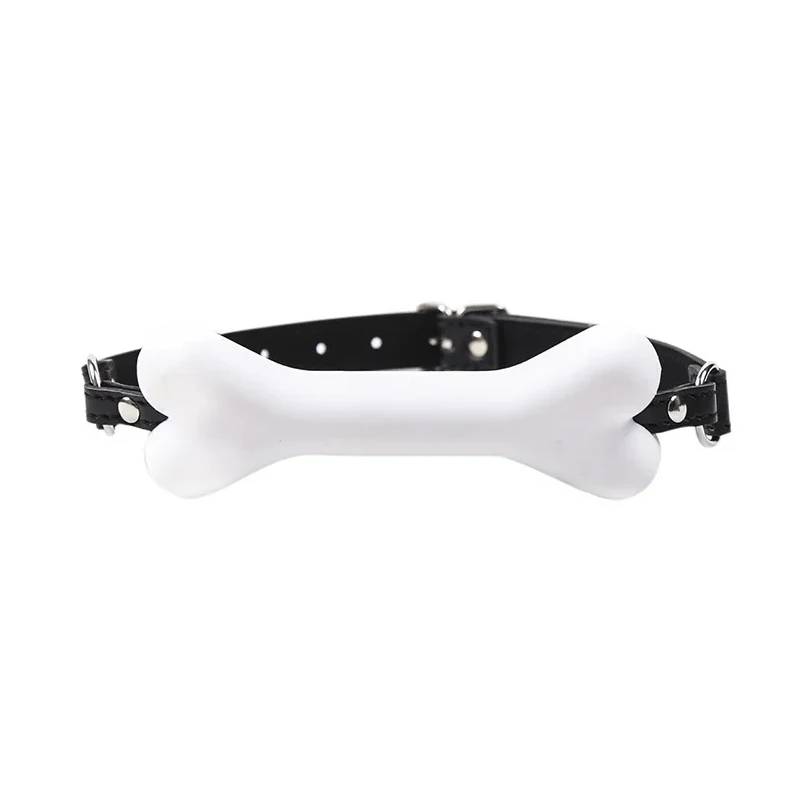 2 Colors Soft Harness Mouth Silicone Dog Bone Ball Gag Open Mouth Gag Bdsm Bondage Slave Gag Sex Products Sm Sex Toys for Women