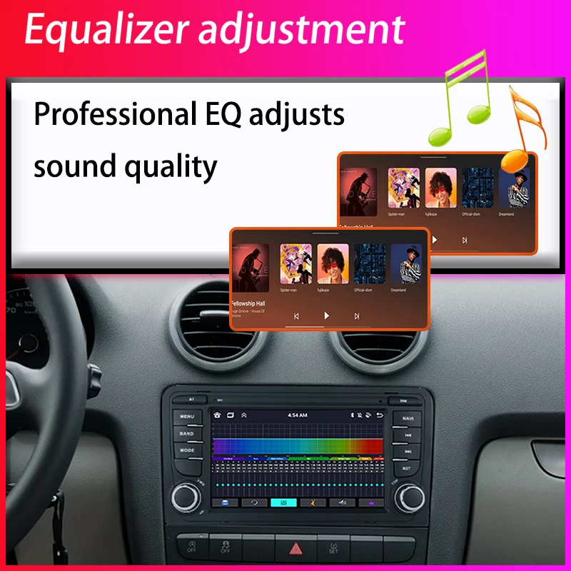 FOR  Audi A3 (2003-2010)(7inch Screen) Car Radio Android 13 Wireless Carplay Multimedia Video Player