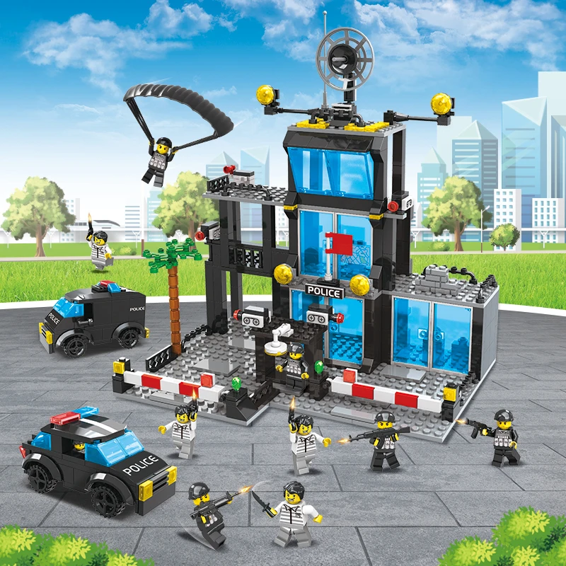 

Police Department Building Blocks, Construction Blocks Set, Educational Toys, Christmas Gifts, Birthday Gifts (500 PCS)