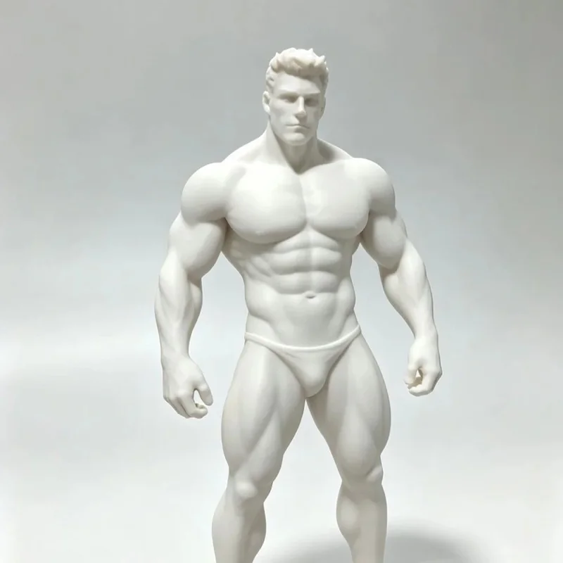 Muscle Male Bodybuilding Fitness Figurine for Tabletop Decoration and Display. 3D Printed, 20cm in Size.