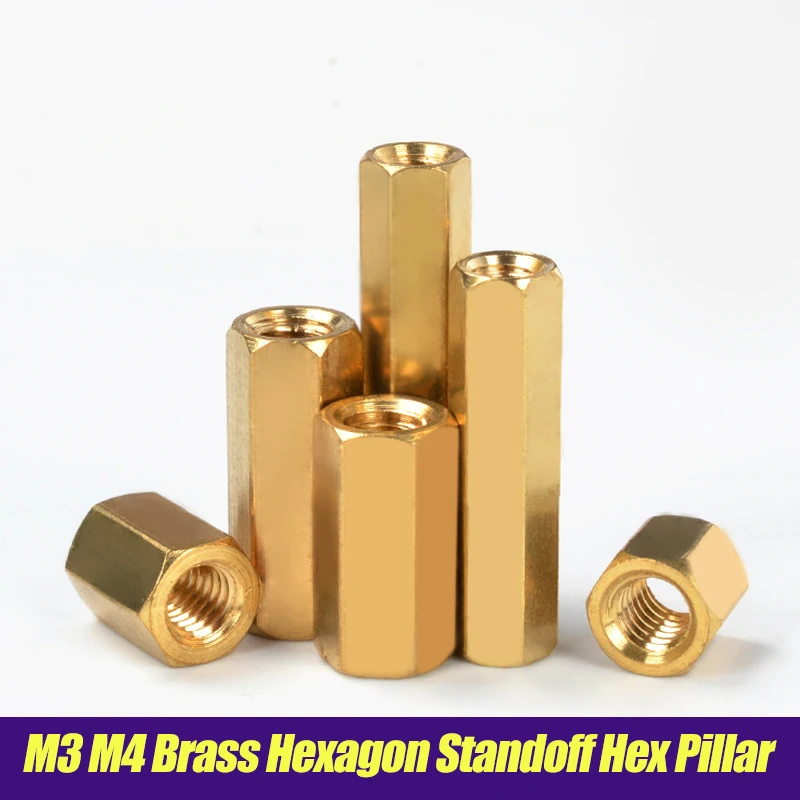 M4 M5 Brass Hex Male Female Standoff Pillar Stud Mount Spacer Hexagon PCB Motherboard Hollow Bolt Screw 8/10/20/40pcs/lot  ﻿