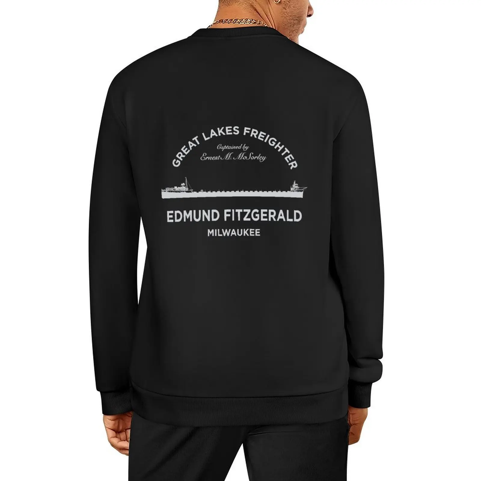

Edmund Fitzgerald Crew Pullover anime clothing tracksuit men clothes autumn new products sweatshirt men