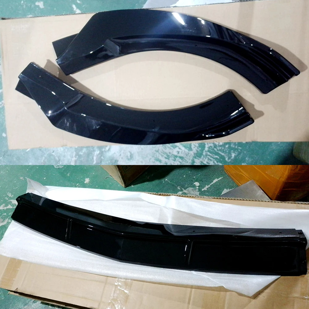 Kit de labio de alerón envolvente para parachoques delantero de coche, accesorios para Mercedes Benz W213 W 213 Clase E 2017 2018 2019, color negro brillante, 3 uds.