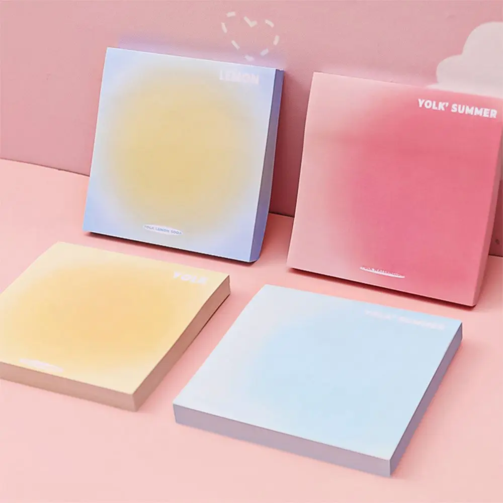 Self-Adhesive Stationery Scrapbooking Notepad Paper Writing Paper Notebook Sticky Notes Bookmark Gradient Color Memo Pads