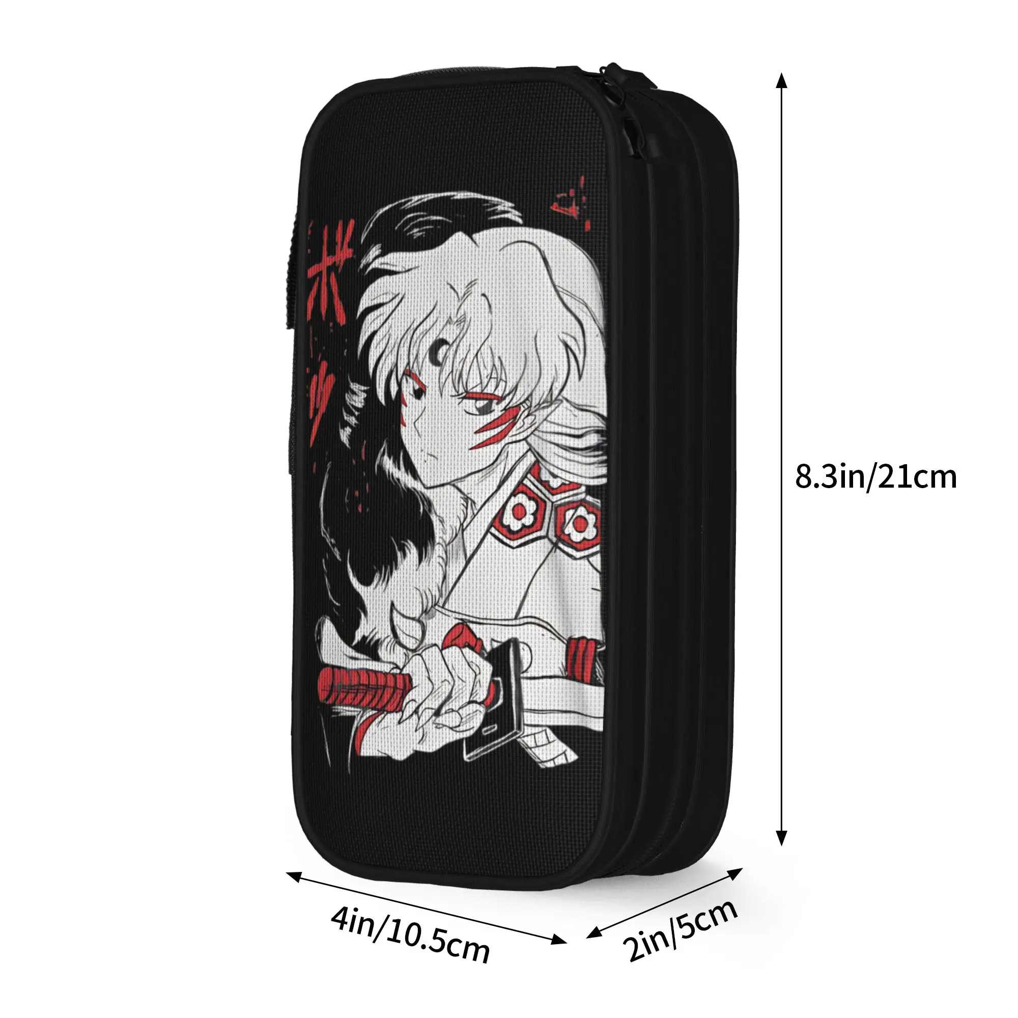 Inuyashas Sesshomaru Inu Yasha Kawaii Pencil Case New   Pen Box Bag Kids Large Storage School Supplies Cosmetic Pencilcases view 4
