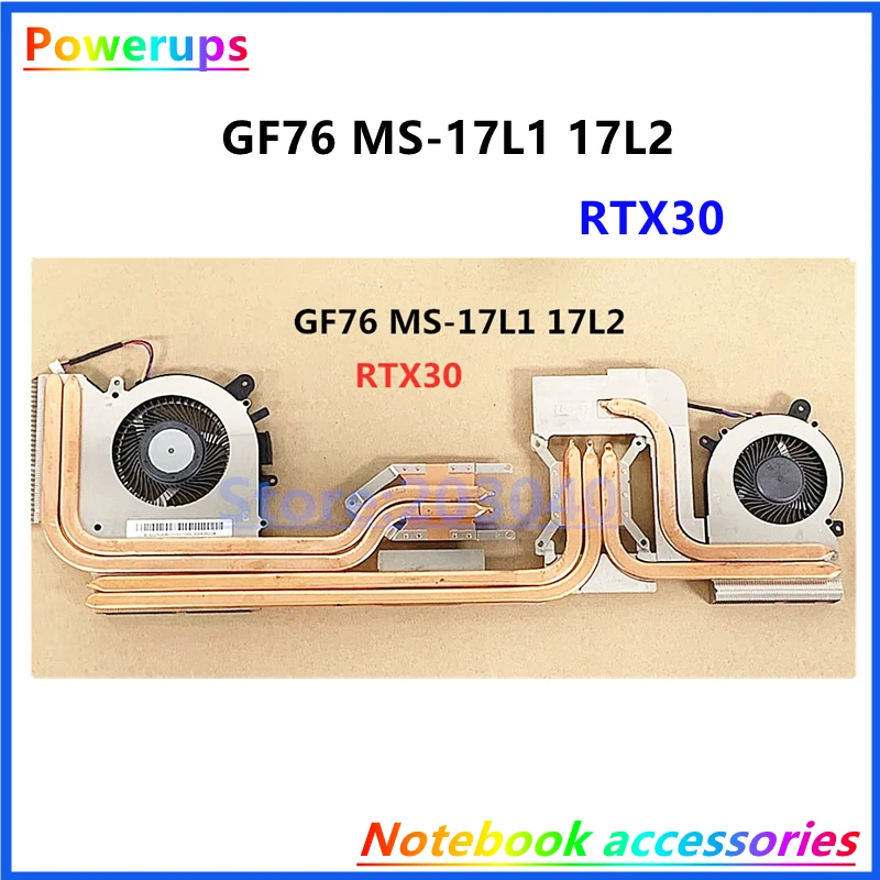 New Original Laptop/Notebook CPU/GPU Cooler Heatsink&Fan For MSI GF76 MS-17L1 17L2 PABD08008SH-N459 PAAD06015SL-N460 RTX30