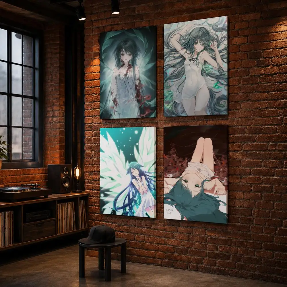 S-Saya No Uta Cute Anime Framed Wall Painting Wood Framed Wall Art Print For Bedroom Living Room Hallway Office Home Decor