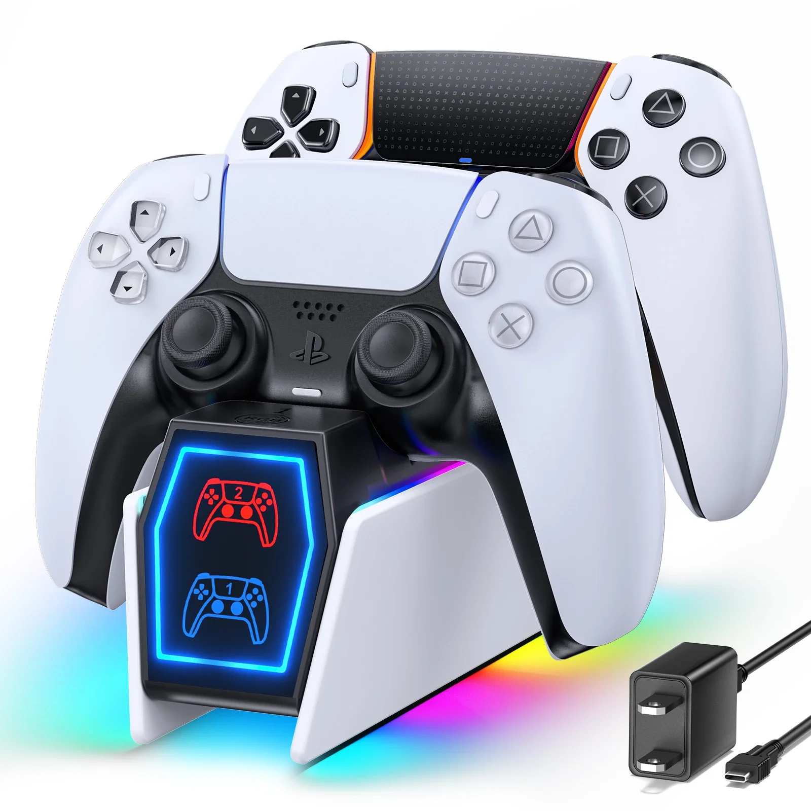 

For PS5 Controller Charging Dock Station Fast Charger LED Indicator Charger Stand For PlayStation 5 Wireless Game Controller