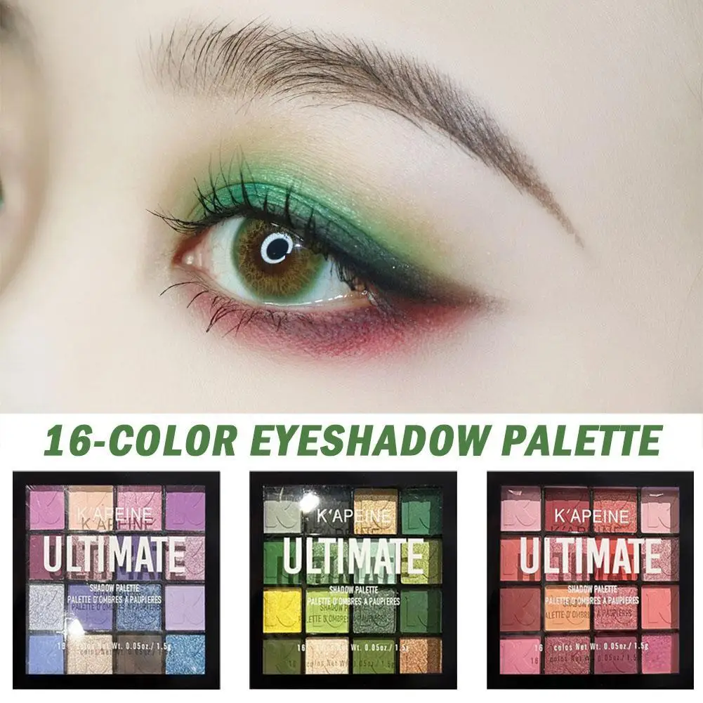 16 cores paleta de sombra fosco brilho perolado claro para em pó fácil verde fazer espírito delicado olho shimmer up sombra