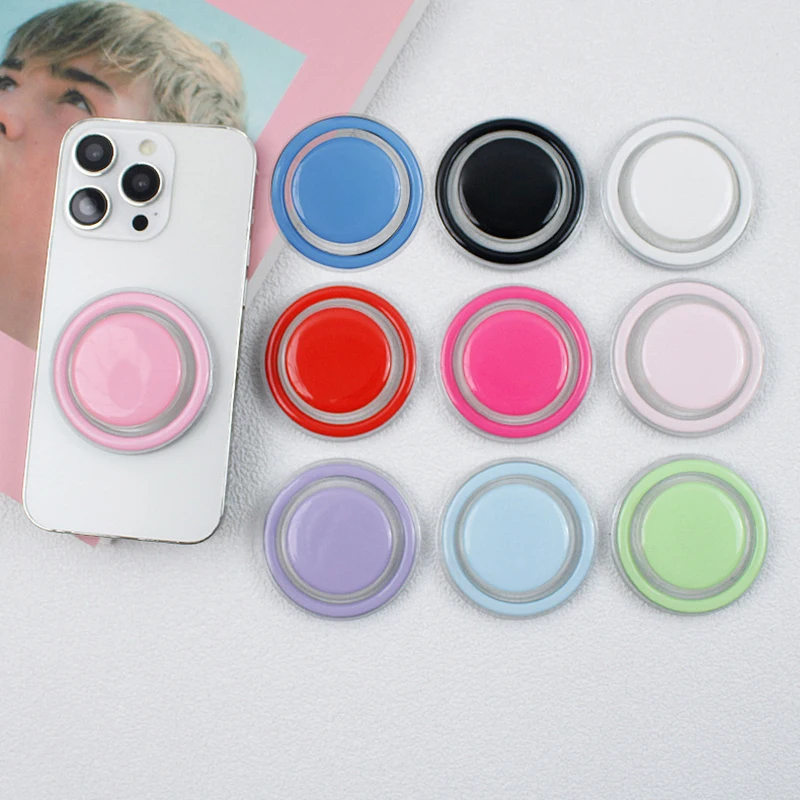 

Finger Ring Holder Stand for IPhone 16 Samsung Support Telephone Mobilephones Grip Tok Folding Solid Color Pocket Socket Bracket